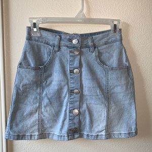 BUTTON JEAN SKIRT